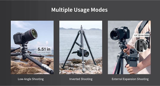 Ulanzi Ulanzi Tt09 Videogo Carbon Fiber Camera Tripod with Spherical Head up to 142cm and Maximum Load 1.5kg