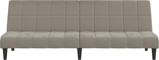 Doppelsitzer Sofa Bett Samt Hell Grau 200x84.5x69cm