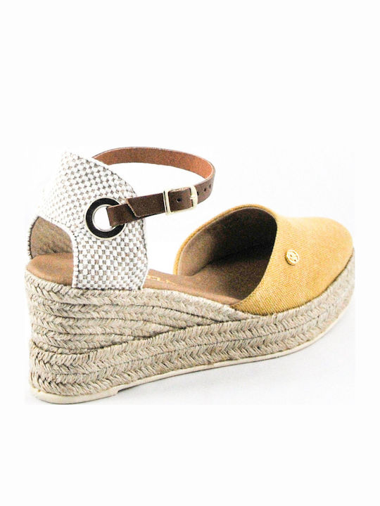 Platforme dama în Tip Espadrile Galbene