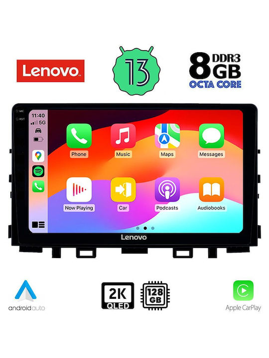 Lenovo Car-Audiosystem für Kia Rio 2018> (Bluetooth/USB/AUX/WiFi/GPS/Apple-Carplay/Android-Auto) mit Touchscreen 9"