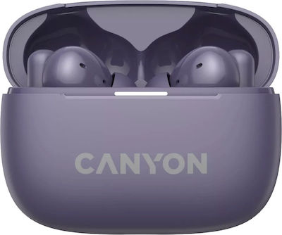 Canyon TWS-10 In-Ear Bluetooth-Freisprecheinrichtung Kopfhörer mit Ladeetui Lila