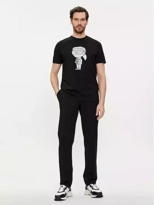 Karl Lagerfeld Men's Short Sleeve Blouse Black