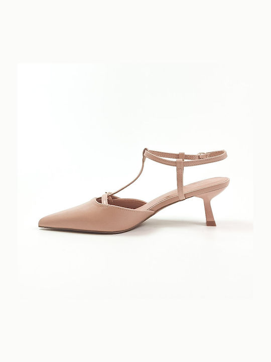 Cink-Me Beige Heels with Strap