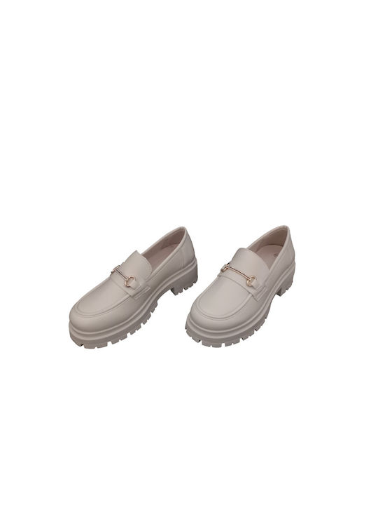 Plato Damen Loafers in Beige Farbe