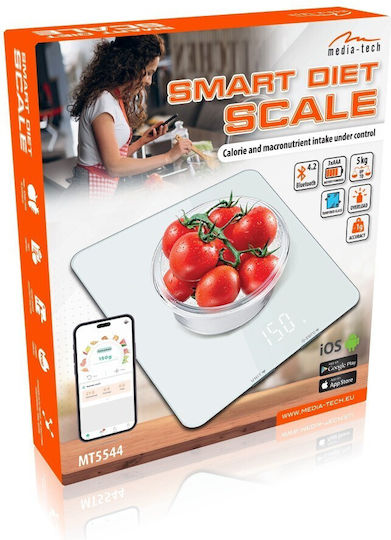 Media-Tech Digital Kitchen Scale Up To 5kg White