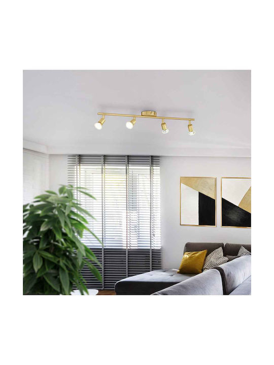 Eglo Spot with 4 Lights and with Socket GU10 in Bronze Color
