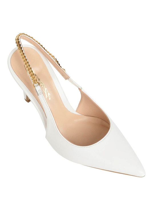 Sante Patent Leather White Heels