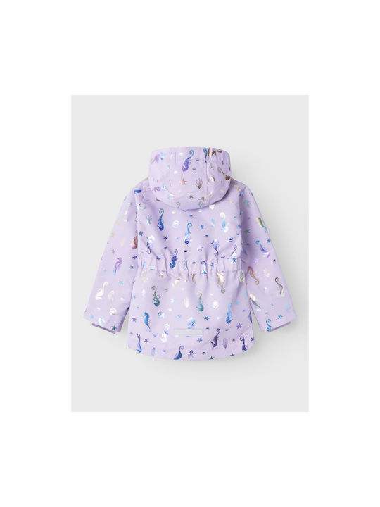 Name It Kids Casual Jacket with Hood Orchid Bloom