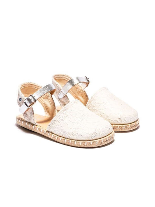 Conguitos Παιδικές Espadrilles mit verstellbarer Metallschließe Weiß