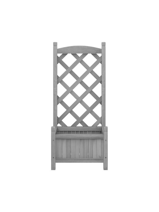 vidaXL Pot Wooden Grey 30cm.