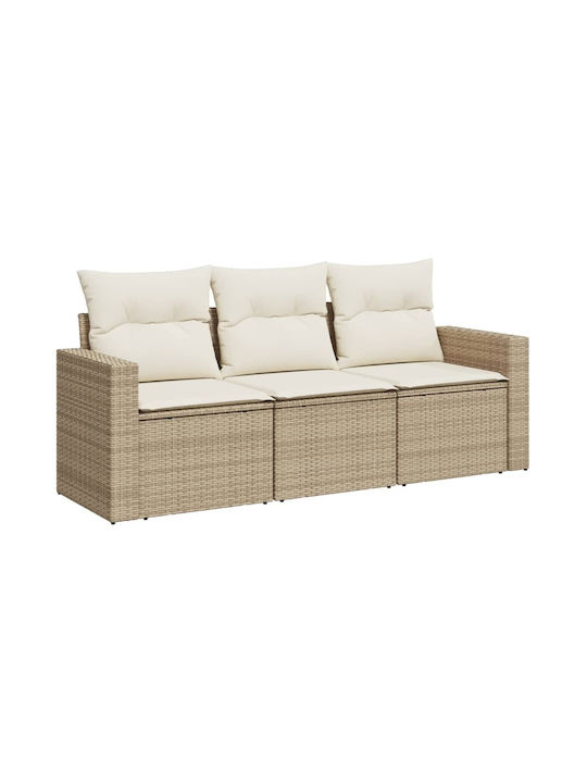 vidaXL Outdoor Sofa Rattan with Cushions 55x55x69cm