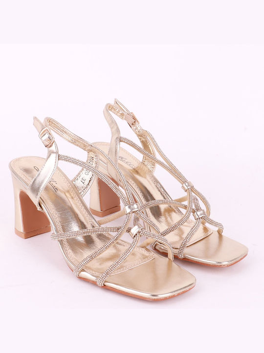 Mellisa Damen Sandalen in Gold Farbe