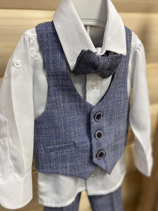 Extan Bebe Costum De Botez Albastru