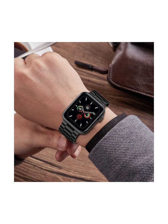 Tech-Protect Λουράκι Ανοξείδωτο Ατσάλι Μαύρο (Apple Watch 4 / 5 / 6 / 7 / 8 / 9 / Se / Ultra 1 / 2)