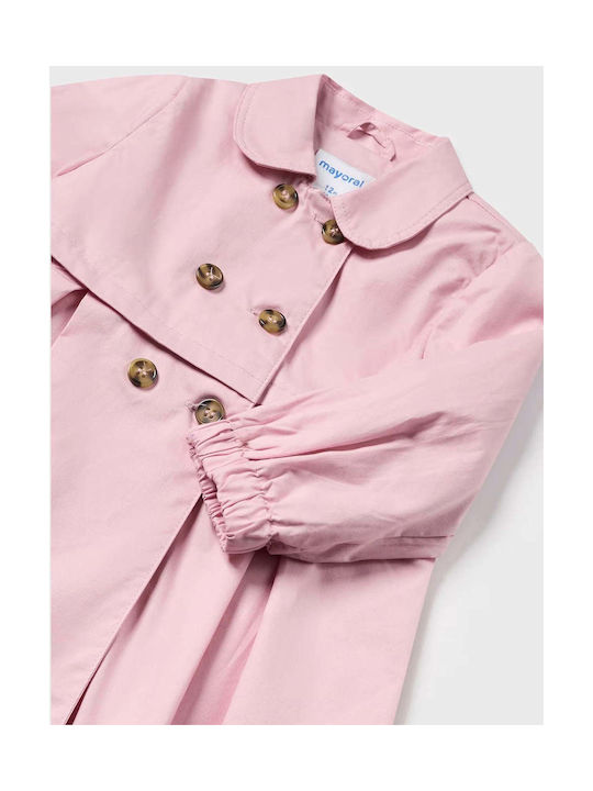 Mayoral Kids Trench Coat Pink