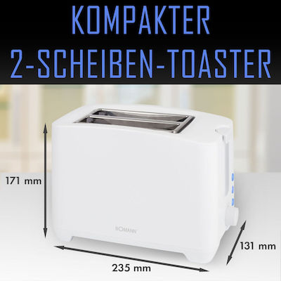 Bomann Toaster 2 Slots White