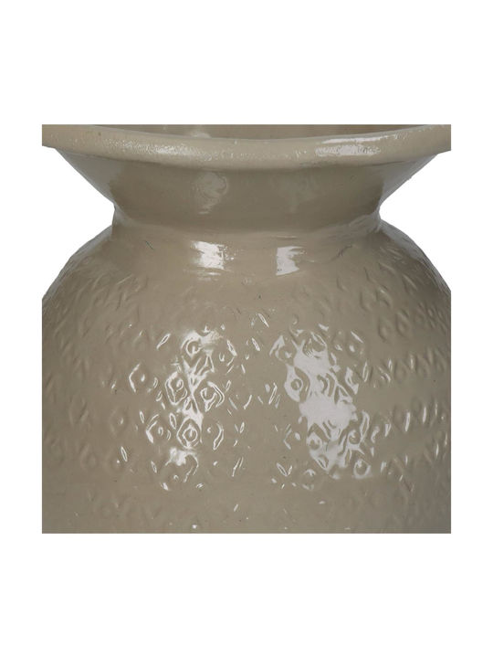 ArteLibre Vază Decorativă Aluminiu Ecru 11x11x16cm 1buc