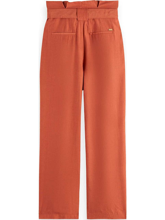 Scotch & Soda Daisy Women's Fabric Trousers Terracotta