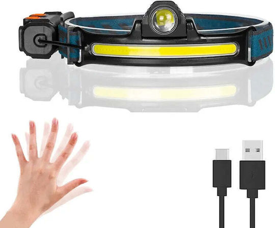 Ideahellas Rechargeable Headlamp LED IPX4 with Maximum Brightness 1600lm Black