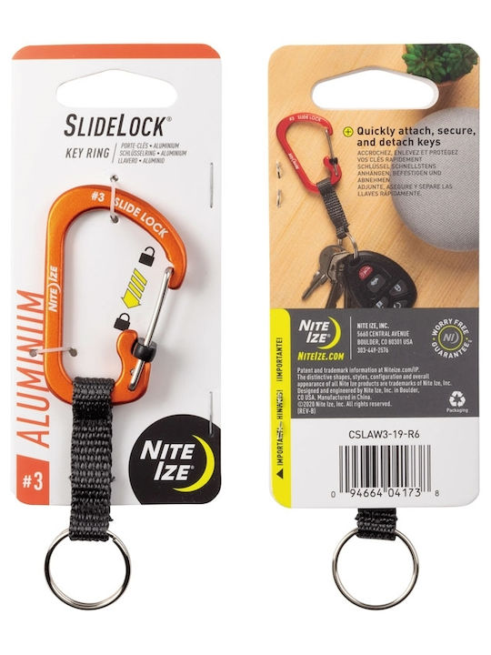Niteize Μπρελόκ Μεταλλικό Πορτοκαλί Niteize Μπρελόκ Μεταλλικό Πορτοκαλί