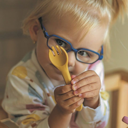 Petite & Mars Baby Löffel Set aus Silikon für 6+ Monate Gelb 2 Stück