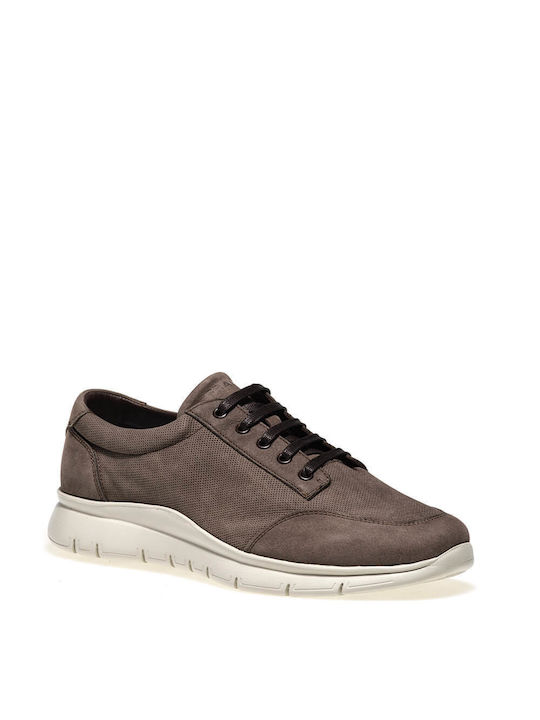 FRAU Men's Leather Sneakers 09F2 FANGO NABUK