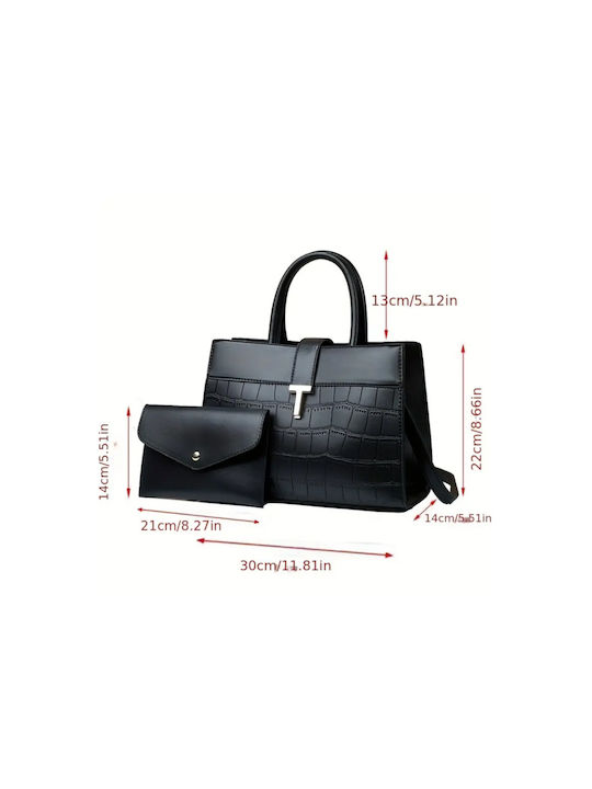 Set Damen Tasche Hand Schwarz