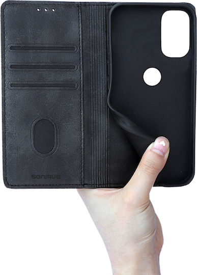 Sonique Wallet Synthetic Leather / Plastic / Silicone Black (Motorola Moto G31 4G / Moto G41 4G)