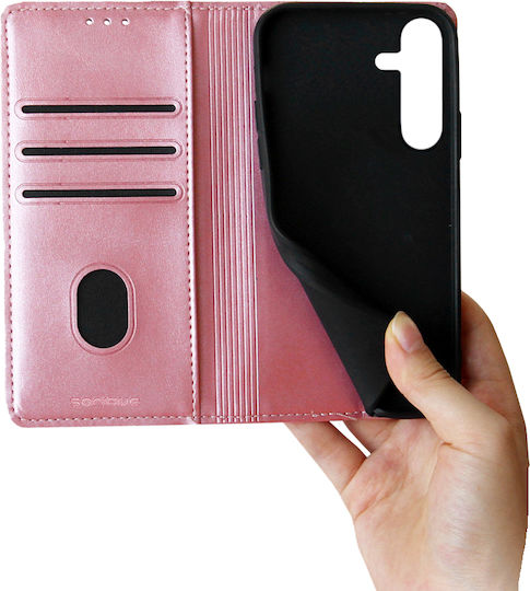 Sonique Wallet Δερματίνης / Πλαστικό / Σιλικόνης Ροζ Χρυσό (Galaxy A35)