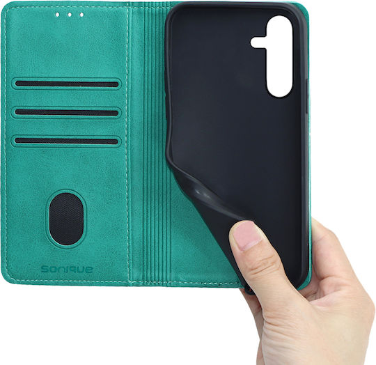 Sonique Brieftasche Synthetisches Leder / Kunststoff / Silikon Türkis (Galaxy A35)