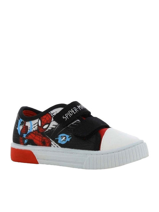 Παιδικά Sneakers Ανατομικά με Σκρατς & Φωτάκια Μαύρα