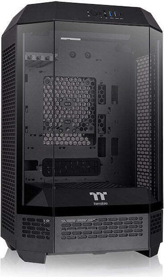 Thermaltake The Tower 300 Gaming Micro Tower Κουτί Υπολογιστή με Πλαϊνό Παράθυρο και RGB Φωτισμό Μαύρο