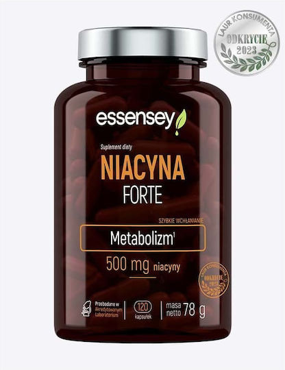 Essensey Niacin Forte Витамин за здравето на Нервната система 500мг 120 капси