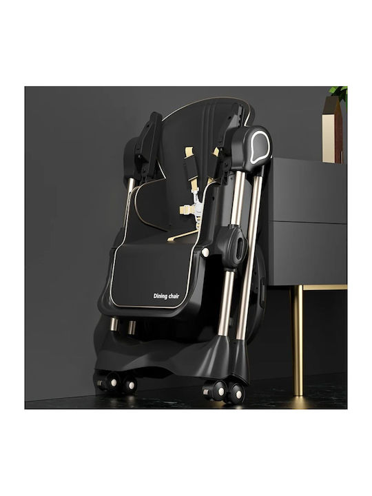 Dream House Foldable Baby Highchair Black DM908-Black