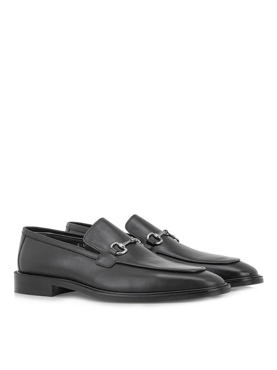 Lorenzo Russo Men's Piele Mocasini Negru