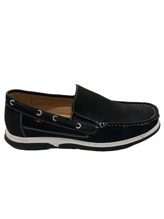 Ustyle Men's Leather Moccasins Black