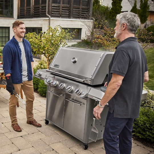 Weber Summit S Ψησταριά Υγραερίου Σχάρας 91x49εκ. με 5 Εστίες 27kW και Πλαϊνό Μάτι Υπερύθρων