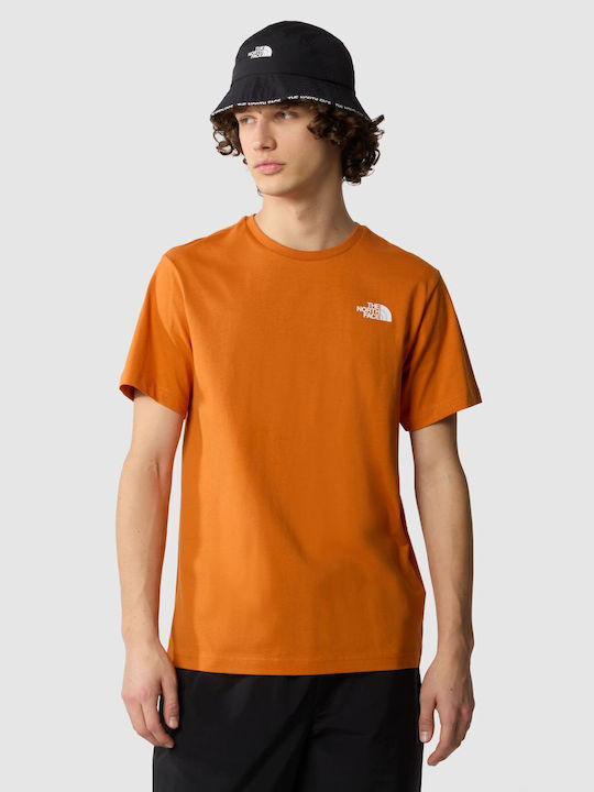 The North Face Redbox Celebration Ανδρικό T-shirt Κοντομάνικο Πορτοκαλί