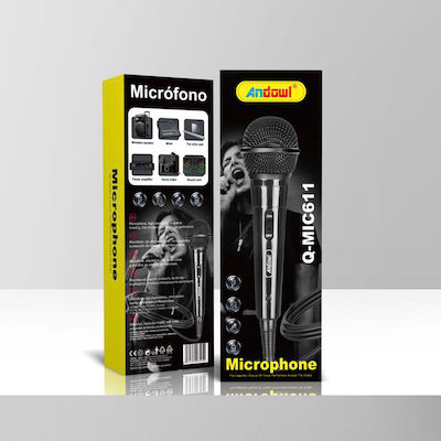 Andowl Dinamic Microfon Q-mic611 Mână Vocal Q-MIC611