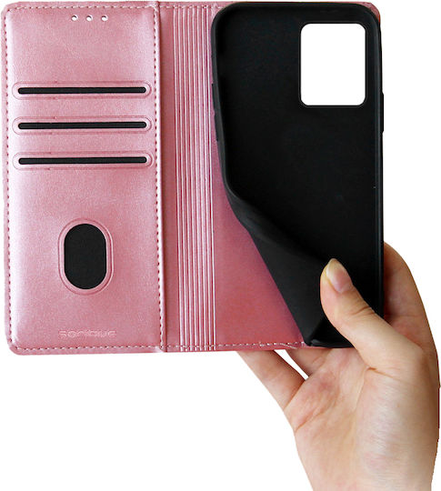 Sonique Wallet Synthetic Leather / Plastic / Silicone Rose Gold (Moto G14 4G / Moto G54 5G)