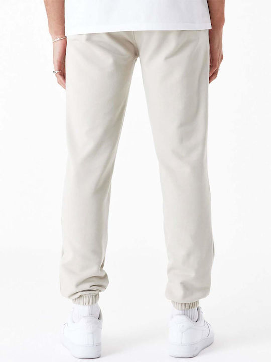 New Era Men's Sweatpants with Rubber Beige