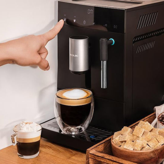 Cecotec Cremmaet Compact Αυτόματη Μηχανή Espresso 1470W Πίεσης 19bar Μαύρη