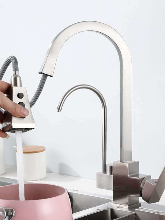 Poly Kitchen Faucet Counter Silver