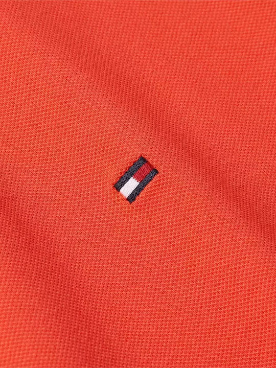 Tommy Hilfiger Bluza Bărbătească cu Mânecă Scurtă Polo Roșie