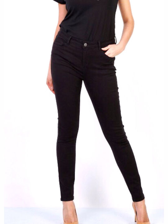 Cuca Women's Jean Trousers Push Up in Skinny Fit Black