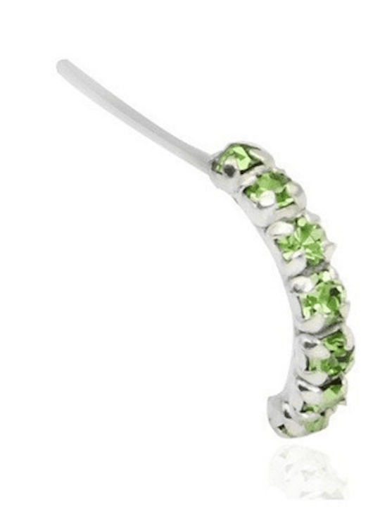 Asimi Body Piercing Σκουλαρίκι Κρικάκι Μύτης από Ασήμι Λευκό