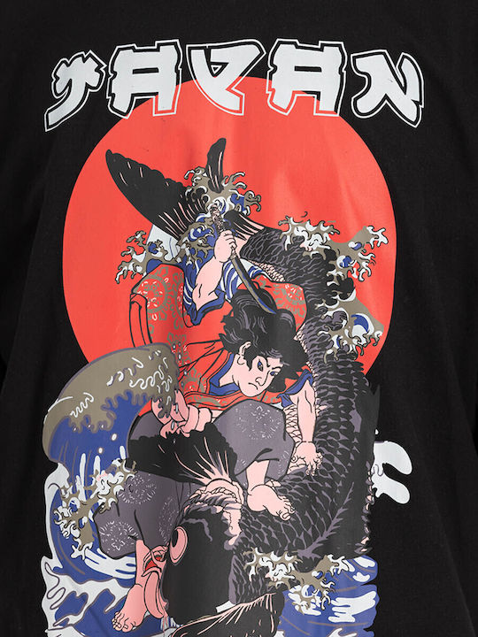 Japan Warrior T-shirt Μαυρο