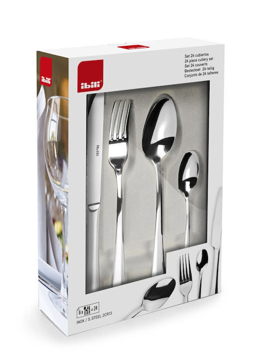 Ibili Set de Tacâmuri Inoxidabil Argintiu 24buc