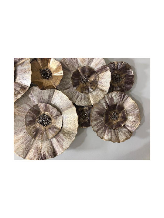 Venus 3D Wall Decor Handmade Brown Metal 83x45cm