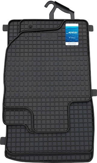 Set of Front and Rear Mats 4pcs for Mitsubishi L200 2006-2015 Black